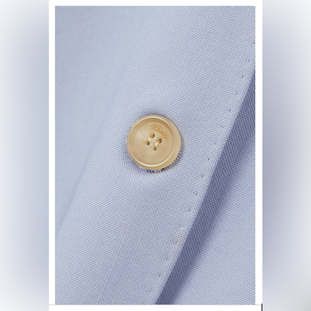 Khaite Balton Women's Light Blue Double-Breasted Wool Blazer - Picture 8 of 12